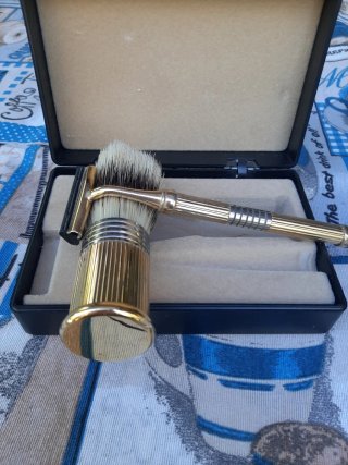 Set Afeitado Vintage Maquinilla y Brocha