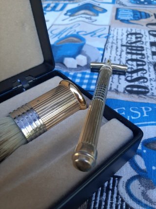 Set Afeitado Vintage Maquinilla y Brocha