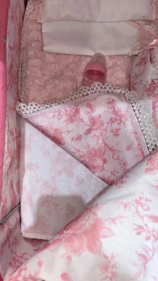 Carrello per Bambole Reborn Rosa da Collezione
