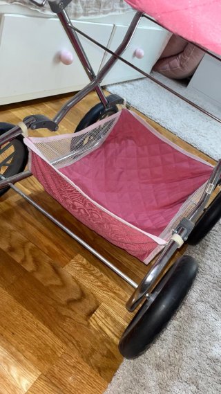 Carrello per Bambole Reborn Rosa da Collezione