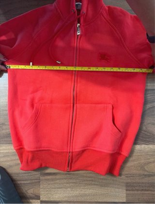 Felpa Burberry rossa con zip