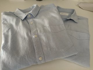 Camisas Oxford azul claro colegio 2 uds