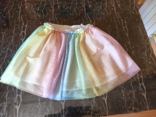 Falda tutú arcoíris brillante