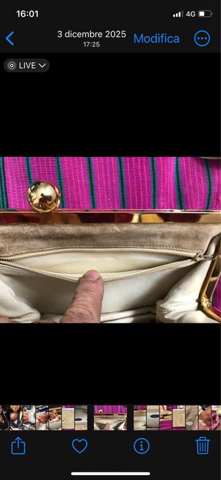 Pochette Mila Schon camoscio beige
