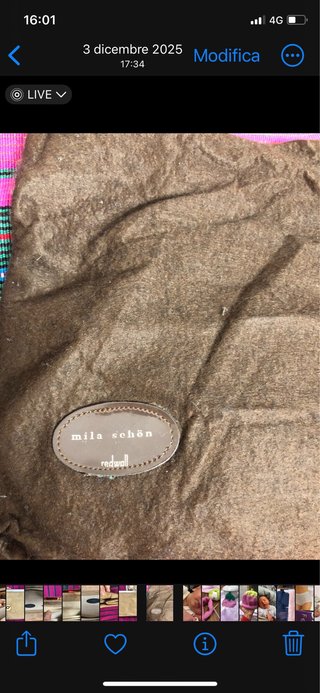Pochette Mila Schon camoscio beige