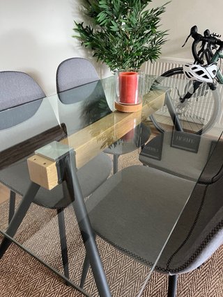 Mesa Comedor Cristal + 4 Sillas