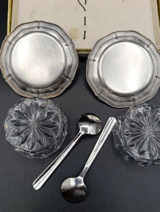 Saleros de pellizco cristal Bayard