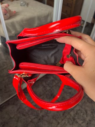 Bolso pequeño charol rojo