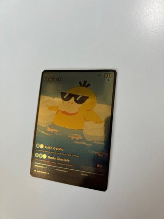 Psyduck Fan Art Carta Pokemon gold card