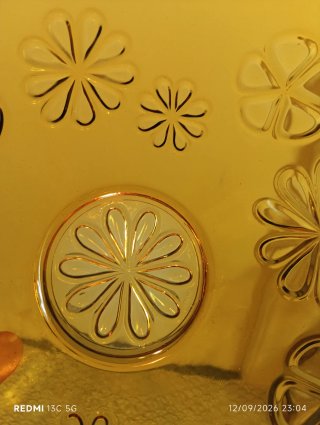 Ensaladera Vintage Vereco Francia - Cristal Ámbar