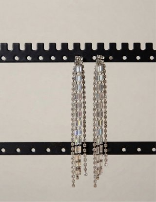 Pendientes largos Zara plateados