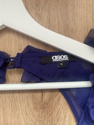 Vestido ASOS azul y beige