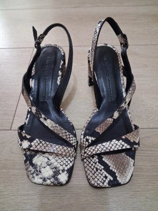 Sandalias La Redoute Piel Serpiente Tacón