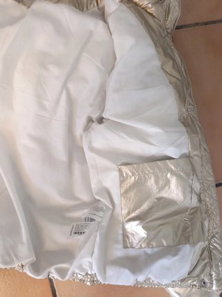 Chaquetón niña dorado talla 11-12 años