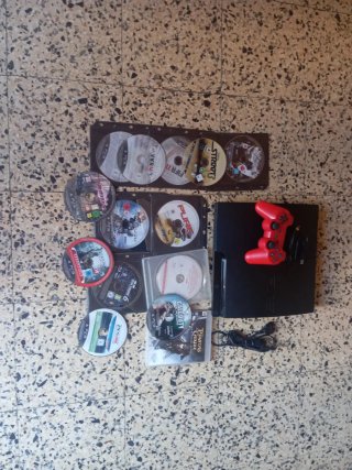 Consola PS3 con Mando y 14 Videojuegos