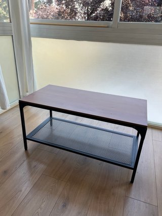 Mesa centro industrial madera y metal