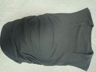 Top negro detalle fruncido
