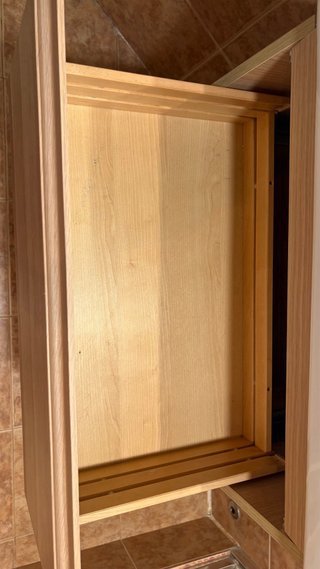 Mueble de baño madera y cerámica