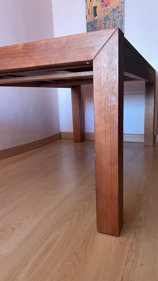 Mesa de comedor de madera extensible