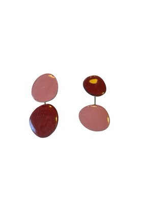 Pendientes madera y plata artesanos