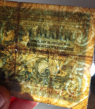 🇩🇪 Billete 5 Marcos 1904