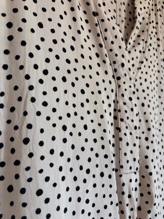 Vestido blanco y negro de lunares talla l
