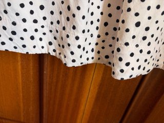 Vestido blanco y negro de lunares talla l