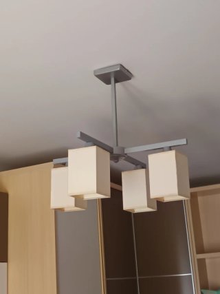 Lámpara de techo moderna metal y tela
