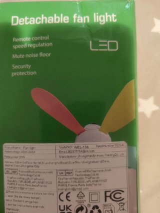 Lámpara Ventilador Desmontable