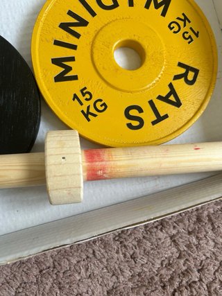 Pesas de juguete de madera Minigymrats NIÑA