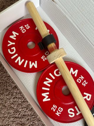 Pesas de juguete de madera Minigymrats NIÑA