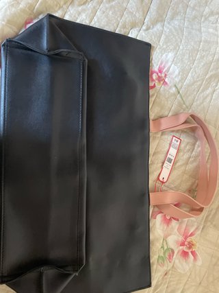 Borsa a spalla Swish Jeans nera e rosa