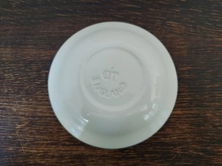 Cuenco inglés vintage azul y blanco