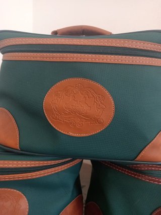Maletín mini verde y marrón