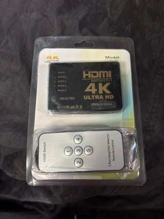 Conmutador HDMI 4K 5 en 1 con Mando