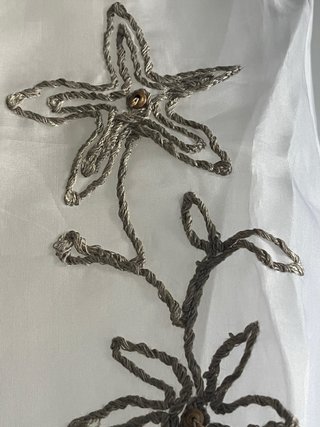 Camicia seta ricamata