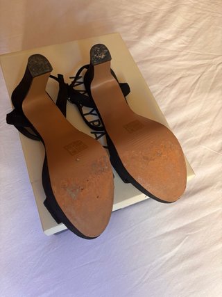Sandalias tacón negras Marypaz talla 38.