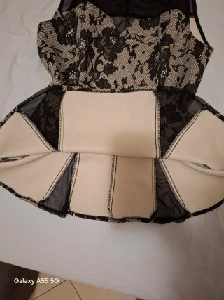 Nuna Lie Maglia Beige/Nero Pizzo