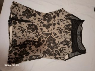 Nuna Lie Maglia Beige/Nero Pizzo