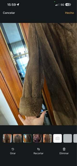 Abrigo de piel autentico