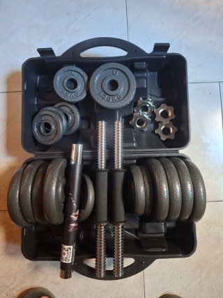 Set Mancuernas Hierro Fundido 30 Kg