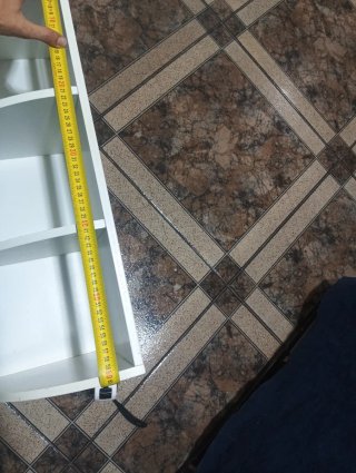 Estantería de esquina blanca