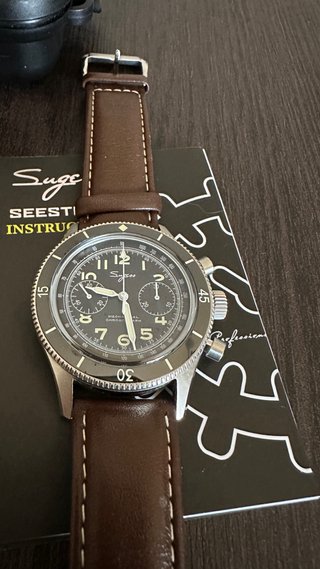 Reloj Sugess Air Command Marrón/Negro