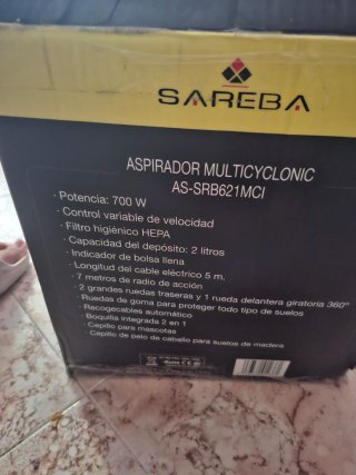 Aspiradora SAREBA Multiciclónica AS-SRB621MCI