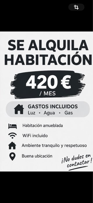 Alquiler de habitación para mujer o chica limpia