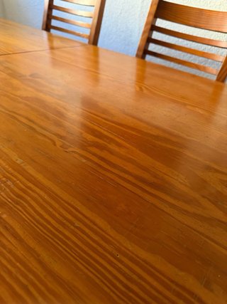 Mesa comedor extensible madera + 6 sillas