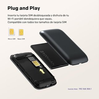 SIN ABRIR Router Wifi Portátil con SIM