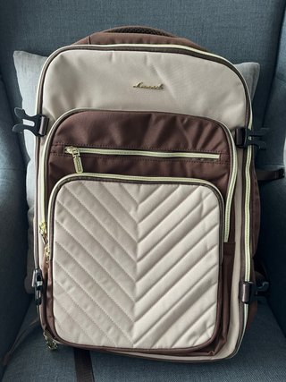 Mochila de viaje Lovevook cabina beige y marrón