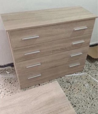 Cómoda de madera 4 cajones