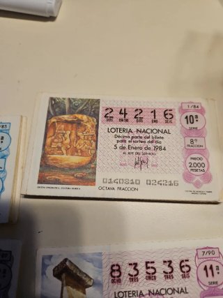 Coleccion Décimos Lotería Nacional de 1982 a 2026